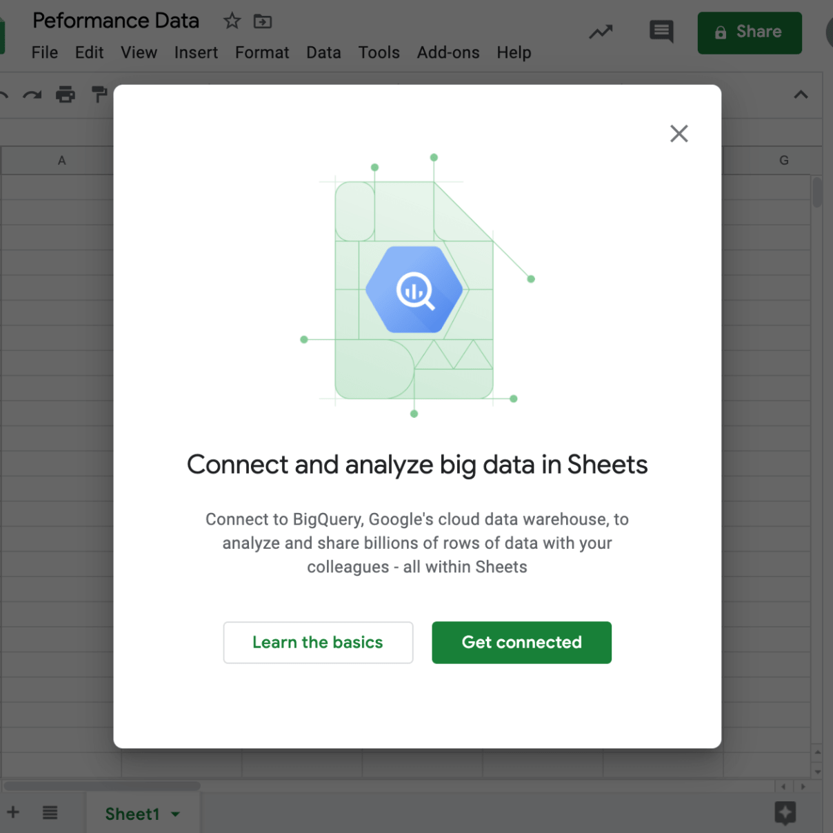 Image showing PPC data import tool for Google Sheets