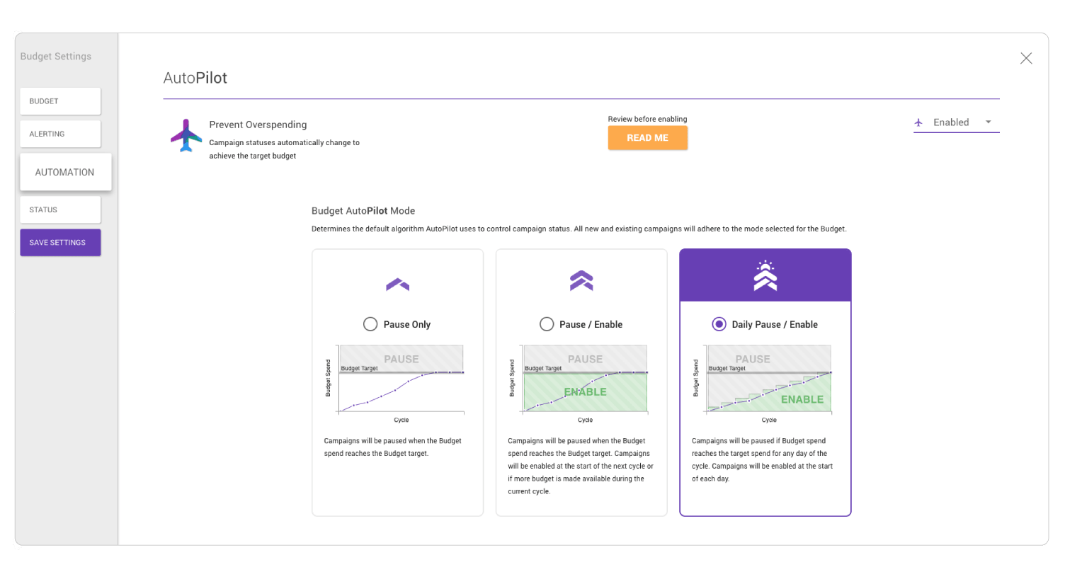 Form to impelement AutoPilot automated PPC overspend protection