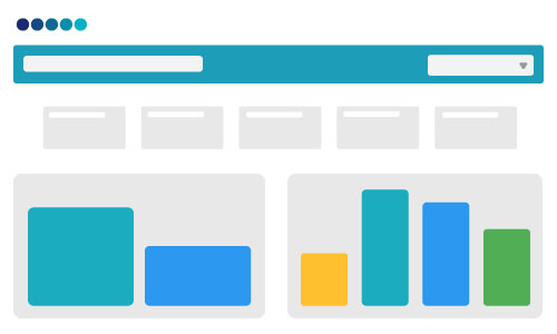 Stylized animation of Shape's account-level spend overview template
